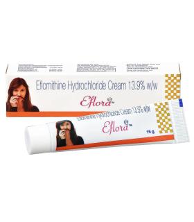 Eflora (Eflornithine Hcl 15 g) slows down hair growth - a complete analogue of Vaniqa.