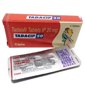 Tadasip (4 tab x 20 mg tadalafil) [Tadacip (4 tab x 20 mg tadalafil)] is an exact analogue of Cialis for maintaining an erection